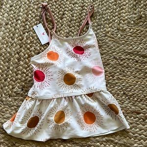 NWT Pink Chicken Tankini Top(only) size 14 Y